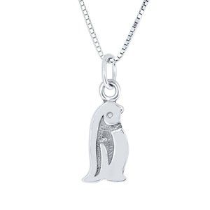 Delicate Parrot Bird Pendant Necklace Silver Chain